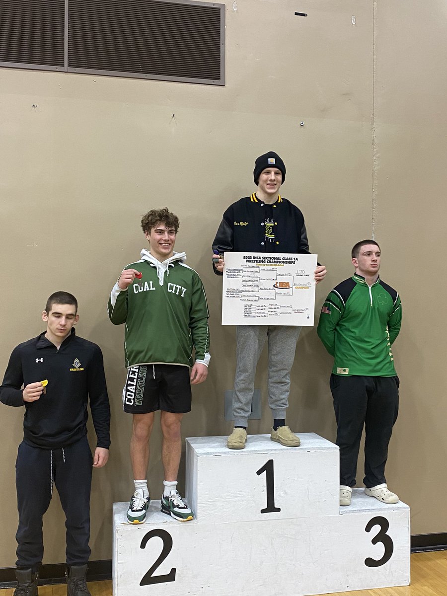 RCHSWRE's tweet photo. Wrestling Sectional Results.          6 state qualifiers!  
4th Place: 132 Sam Begler
3rd Place: 138 Jeremy Eggleston, 105 Judith Gamboa
2nd Place: 220 Kody Marschner, 285 Gunnar Berg
2023 Sectional Champion 170 Rex Pfeifer https://t.co/VbKnlkOKdy