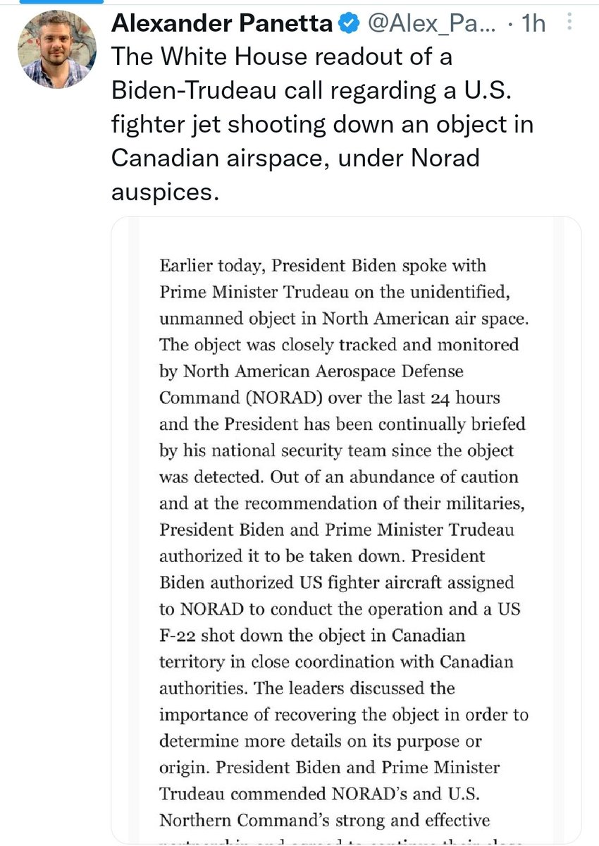BrindusaB1's tweet image. #NORAD
#FlyingObject
Who ordered the downing of this object ... these are the 2 known versions (until now) ...