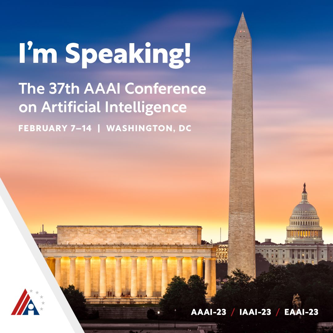 lupantech's tweet photo. Excited to be at #AAAI23 on-site! Can't wait to catch up with old friends and make new ones.

📢I'll give an oral presentation on #ScienceQA (https://t.co/tl4ONwBm9R) at @knowledgenlp Workshop on Monday, Feb 13, 2:15-3:15 pm in Room 144B.

If you're around, let's grab a coffee! https://t.co/3sKt0fZ0CK