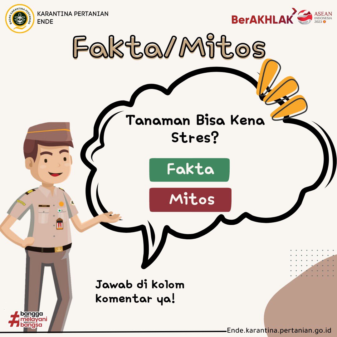 KarantinaEnde's tweet image. Halo SobatQ Flo, mimin kembali hadir ni dengan kuis yang gak kalah seru dari minggu kemarin, kira-kira fakta atau mitos ya?

yang tahu jawabanya ketik di kolom komentar ya mimin tunggu 

#KarantinaPertanianEnde
#Kuisseru
