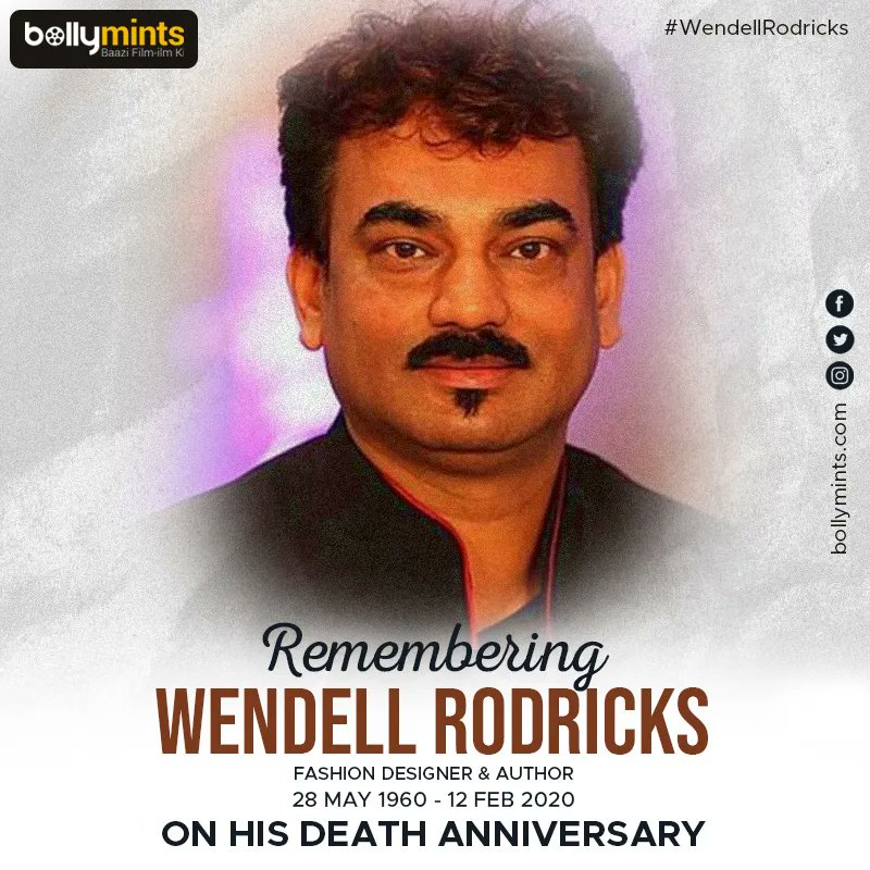 Remembering #Fashiondesigner #WendellRodricks on his death anniversary !