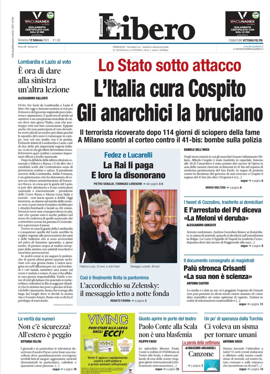 L'anarchico #ricoverato in ospedale per impedire che #muoia dopo quasi 3 mesi di #scioperodellafame. Corteo contro il 41-bis #devasta il centro di #Milano. Bombe carta sulla polizia