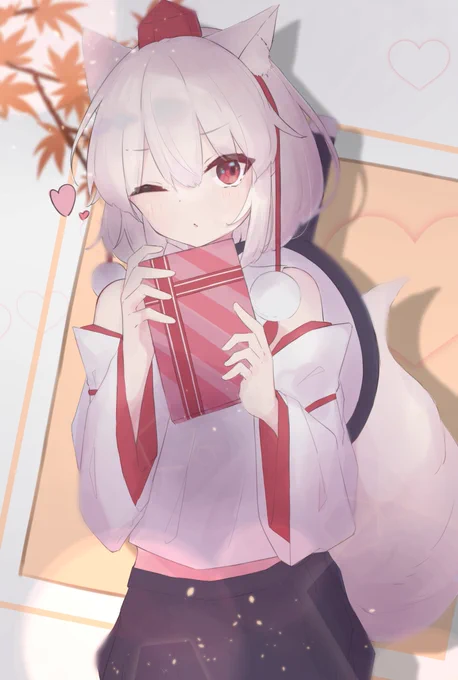バレンタイン椛「チョコ作ってみました///」#東方Project #犬走椛 