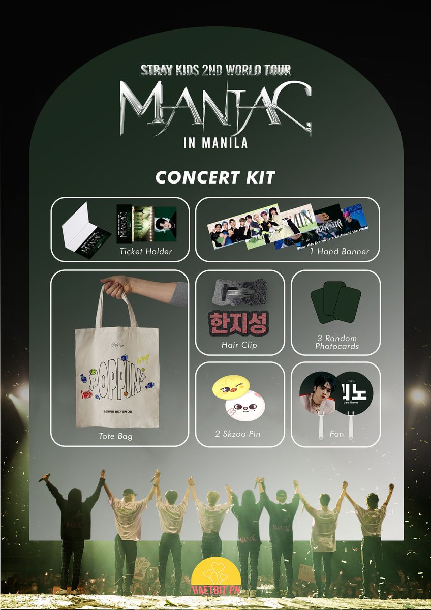 HaetbitPH's tweet photo. 🌞 MANIAC TOUR CONCERT KIT 🌞

☁️ 399php + SF
☁️ DOP: February 21, 2023
☁️ ETA: Before Show Day
☁️ MOD: Grab, Lalamove, Shopee Checkout (at your own risk)
☁️ with freebies ✨

Order here: https://t.co/FvG6NhPbgI

#HaetbitPHProducts #StrayKids #MANIACinMANILA #Stay @Stray_Kids https://t.co/dypAFL5SfJ
