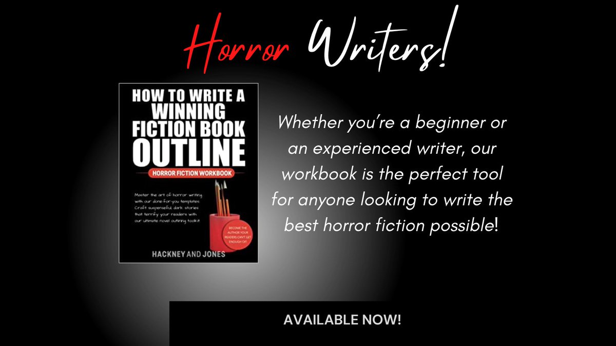 VickyJones7's tweet photo. Don’t let your creativity go to waste – order now and give your readers sleepless nights with your unforgettable horror novel. Order here - https://t.co/rDYpcvOraS
#horror #horrorwriting #NovelWriting #AmWriting # #darkwriting #WritingCommunity #NovelOutline #novelwriting https://t.co/EmY1nL3ch8