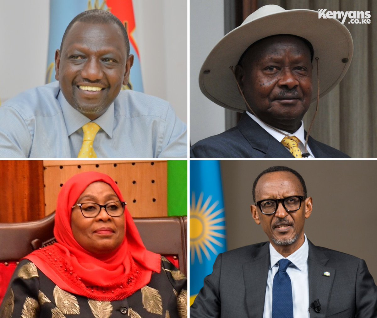 If East Africa were to be led by one person, who would it be? 
1. William Ruto 
2. Yoweri Museveni 
3. Samia Suluhu 
4. Paul Kagame