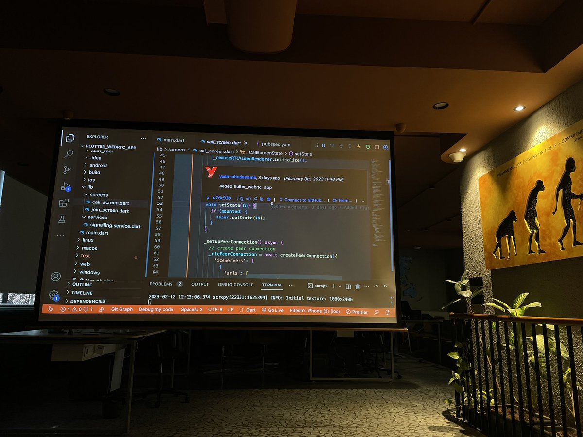 The amazing peer to peer video calling made communication seamless and effortless.

Thanks for making this experience a reality and for providing such an amazing service.
#flutter #FlutterForward #flutterdev #fluttersurat 
<a href="/FlutterSurat/">Flutter Surat 💙</a> <a href="/dhiwise/">DhiWise (Now Rocket.new)</a> <a href="/_yash_chudasama/">Yash Chudasama</a>