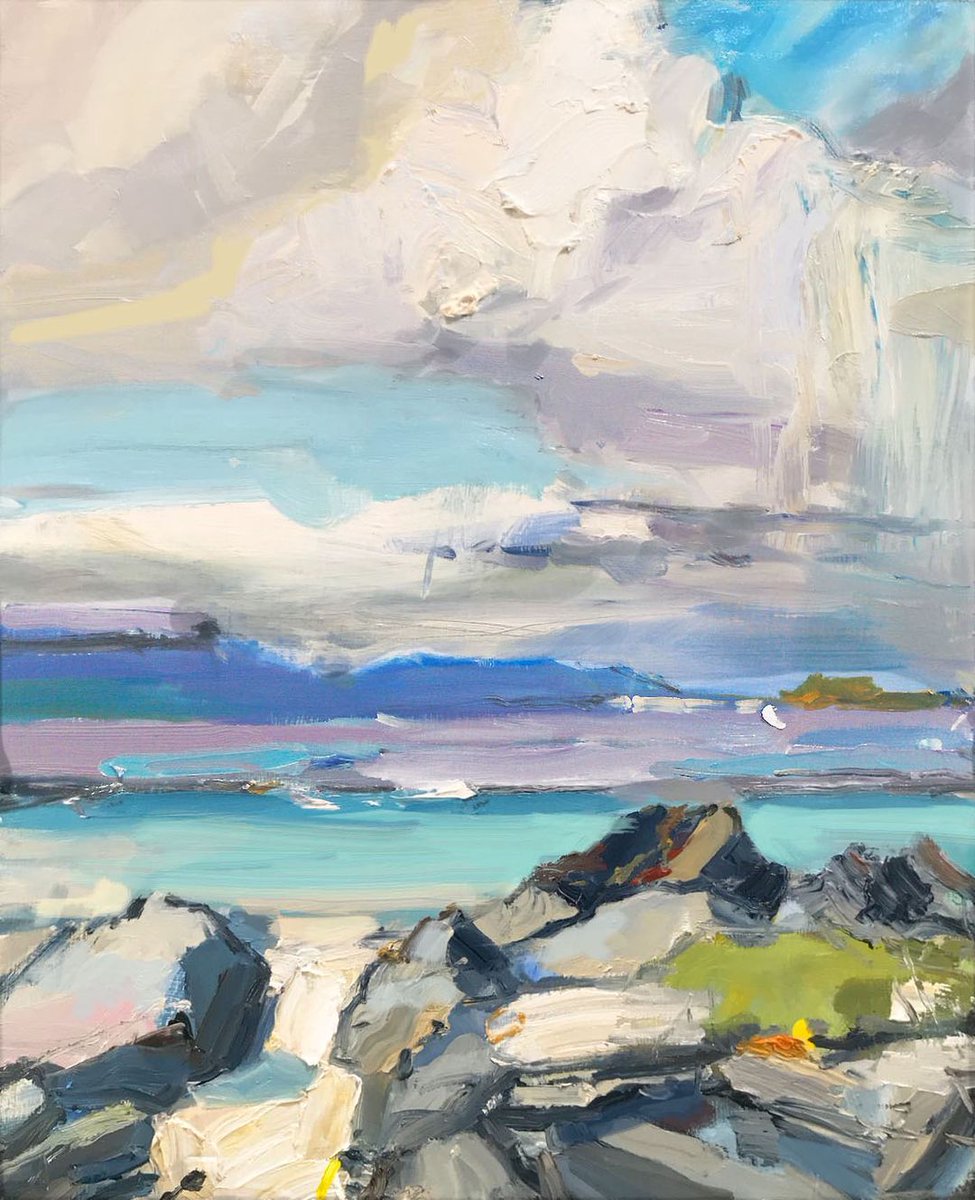 Enjoying the lazy days of late summer. The touch of an afternoon breeze and a passing shower on the horizon… “Updraft”, 35X45cm, oil on board.

#landscapepainting #landscapepaintings #richardclaremont #sydneyartist #oilpaint #thickpaint #coastallandscape #australianstories