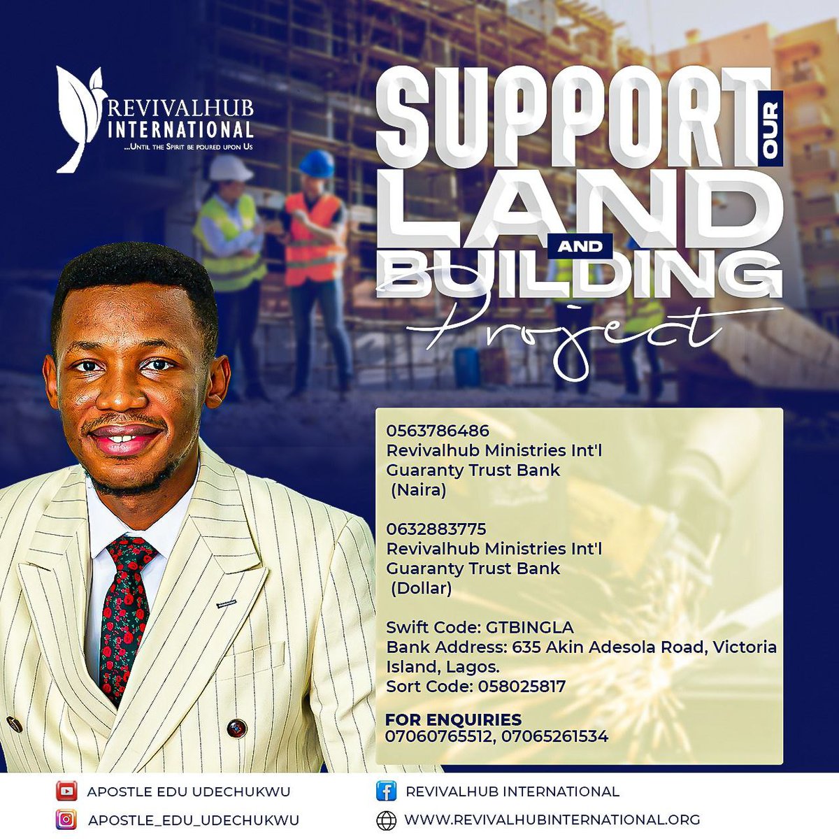 EduUdechukwu's tweet photo. This is a call to support our Land and Building Project. God bless you immensely as you join this move.
Contact the Numbers for Enquiry and Follow our official channels for Updates.
Blessings. https://t.co/bvDC1hERuk