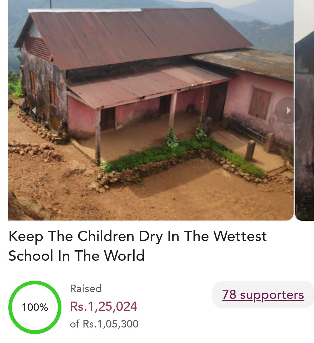 Badapbiang's tweet photo. So happy to see Ibarihun reach her goal in raising funds for Riabah Govt. LP School Mawsynram in just two days. Together all things are possible! 

#Citizensinaction #meghalaya #shillong #school #fundraising #India https://t.co/aF0dWJRSq7