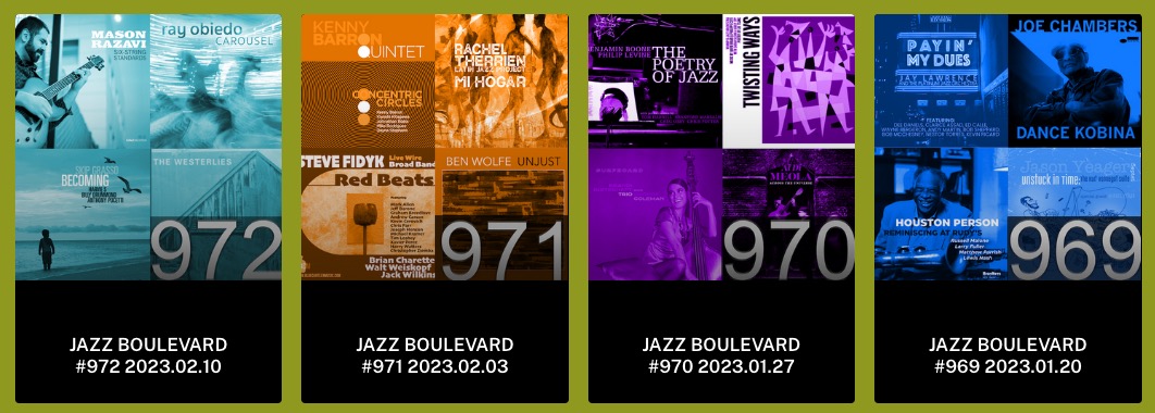 JBRS  Enjoy some recent podcasts of broadcast episodes of the show now streaming from our Mixcloud channel - links available on the show's website at:  jazzboulevard.ca/recent-broadca…  Happy listening! 🎧