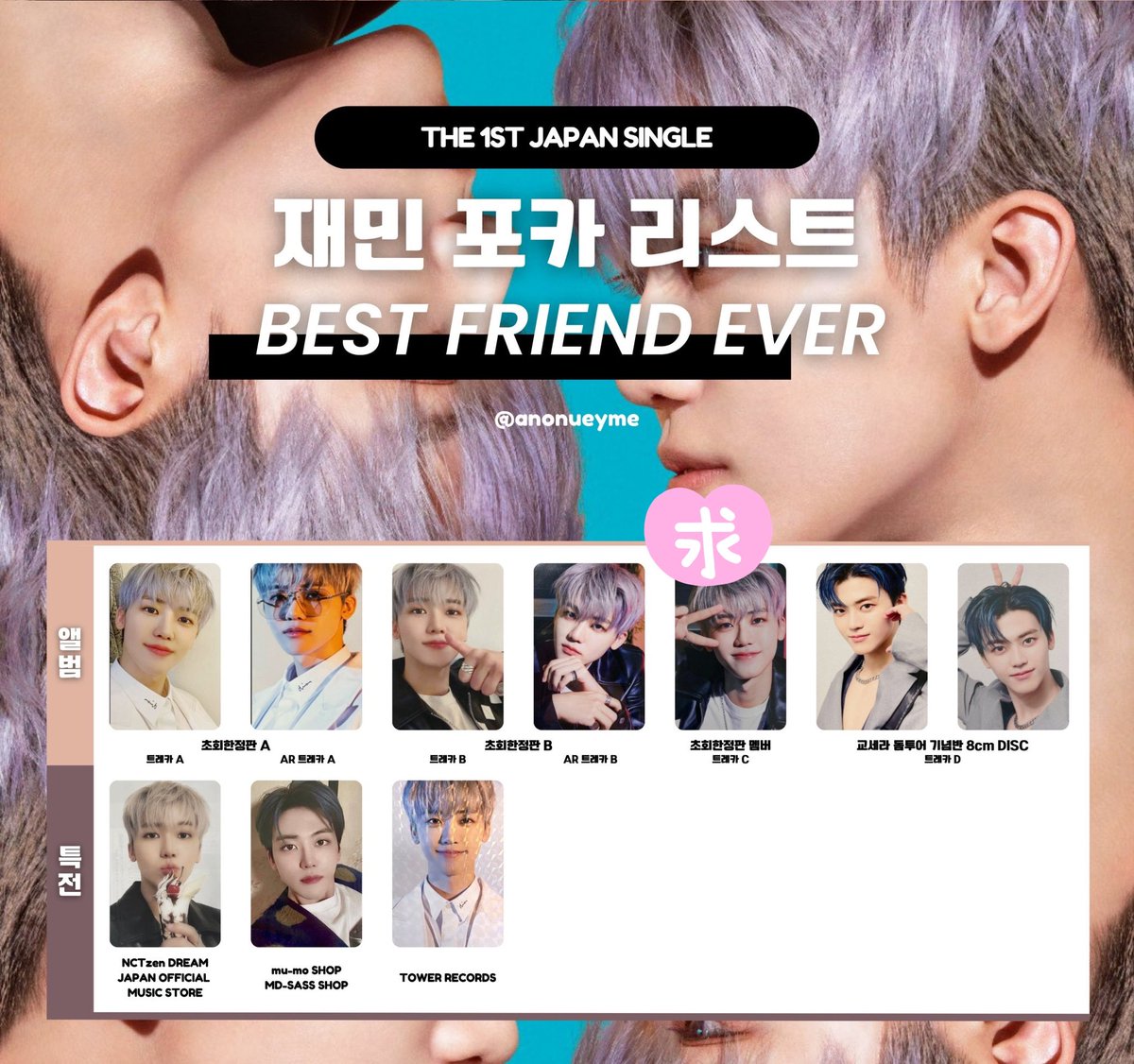 jm4213dream's tweet photo. NCT DREAM ドリム Best Friend Ever BFE トレカ　交換

譲)  Cver. チソン

求) 同種 ジェミン

郵送、京セラでの手渡し可能です。
条件合う方よろしくお願いします🙇‍♀️🌷 https://t.co/4WdtedWcow