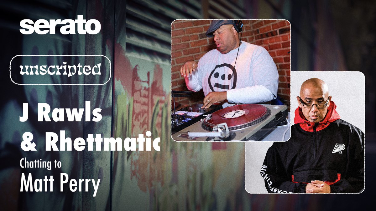 Serato's tweet photo. Catch up on Unscripted with @jrawls82 and @rhettmatic joining @kutcorners for an in-depth chat: https://t.co/9t7qSzSWKc https://t.co/ouIE2I3i0a
