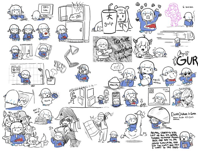 Welcome back Gura!! 🦈🔱
Comeback stream doodles for tonight!

#gawrt 