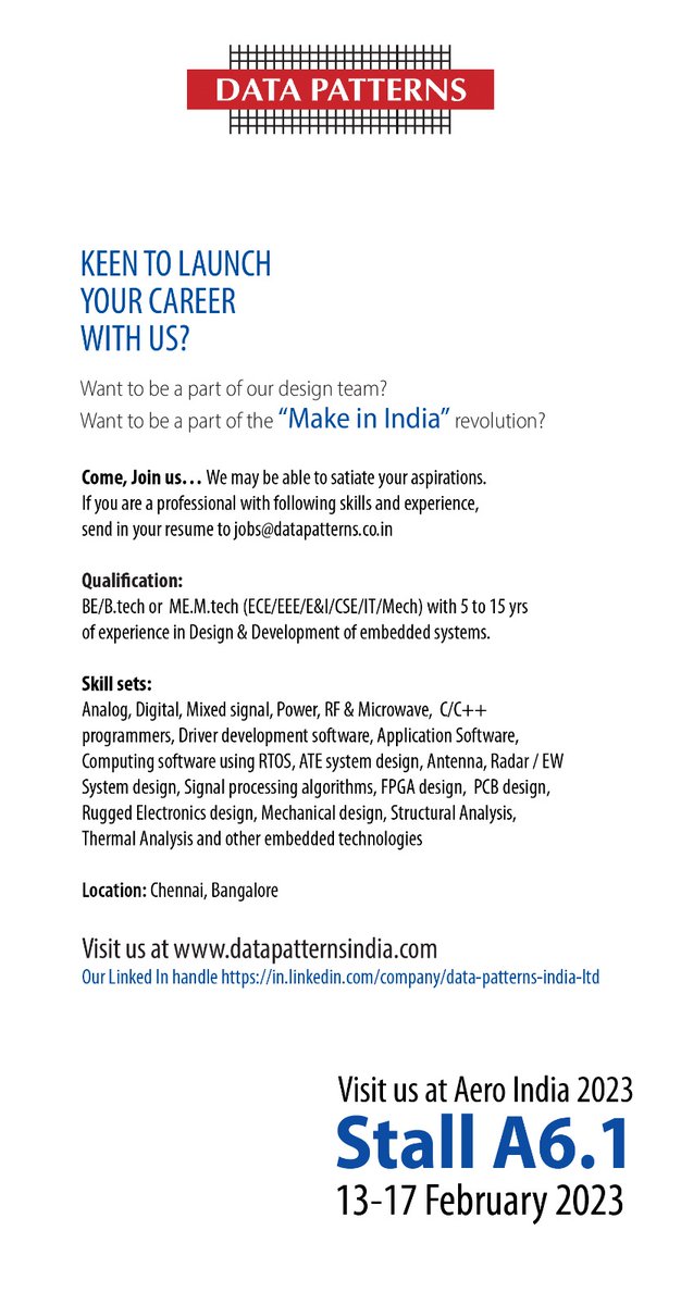 Data Patterns (India) Ltd. tweet media