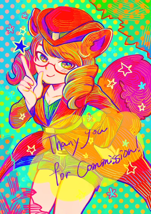 Skeb納品しました!リクエストありがとうございましたとても可愛い子で描くのが楽しかったです #Skeb #Commission より 