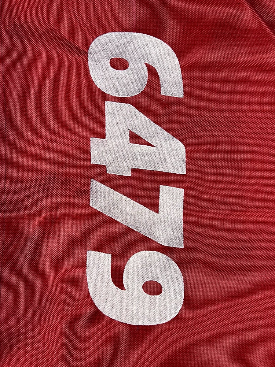 Sneak peak at our bumper fabric.  We have the best sponsor for our bumper needs!  Thank you to Wishes in Stitches for teaching our students to sew and for embroidering our numbers each year 🙏 .  Can’t wait to see these on our robot!