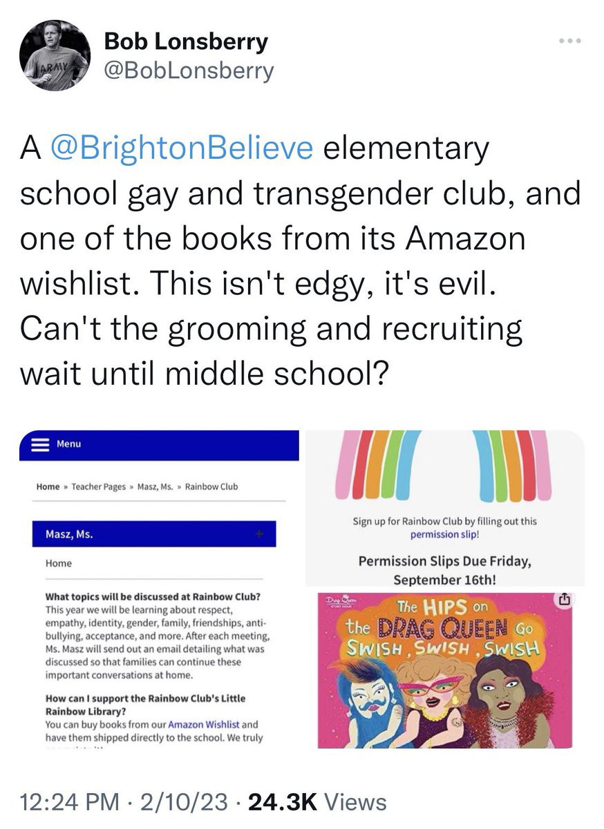 meowburger's tweet photo. 1: blob lonsboomer is still a disgusting homophobe with an audience and platform used to spread his hated
2: this seems like a great time to look up that Rainbow Club’s wishlist and buy them everything on it https://t.co/VuEbsktckO