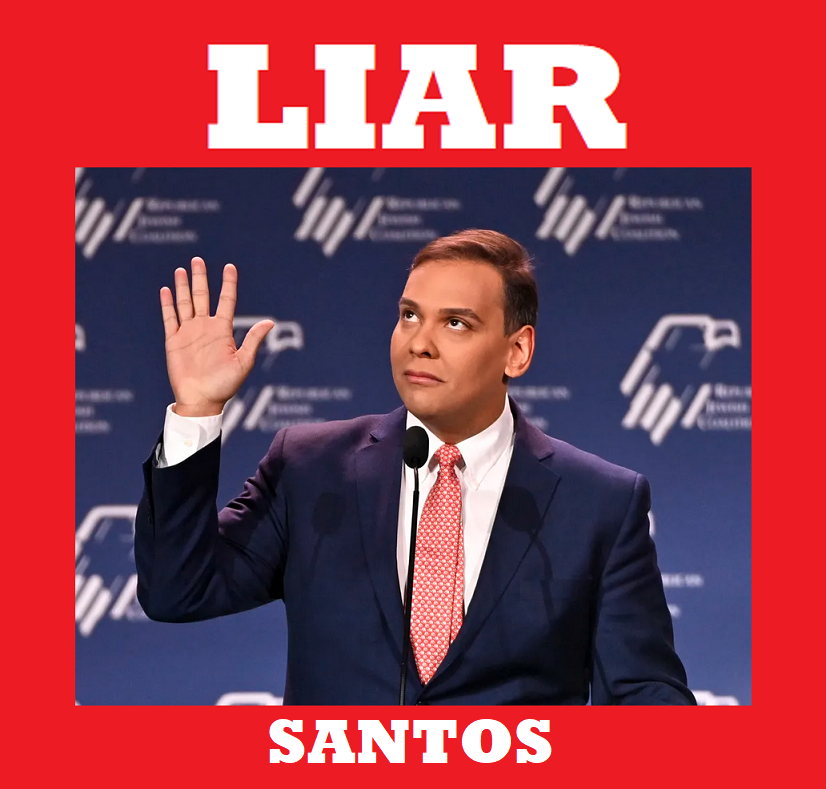 PwrChip's tweet photo. Rep. George #Santos caught in a web of lies
https://t.co/luUiViC1Fv
I know, #Dems think tactically having #Santos in #Congress discredits the #GOP, BUT, think how much this affects the common #American.#IAmPoliticsGirl
#RepAOC #digby56 #HouseDemWomen #IlhanMN #RepEscobar #RepDMP https://t.co/fjtih8b8tR