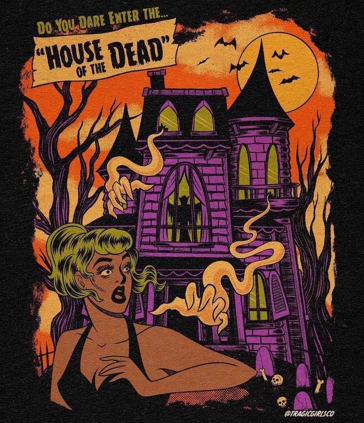 Do You Dare Enter The…”House of the Dead?” Art by @Tragicgirlsco ☠️
#horror #HorrorCommunity #hauntedhouse #houseofthedead