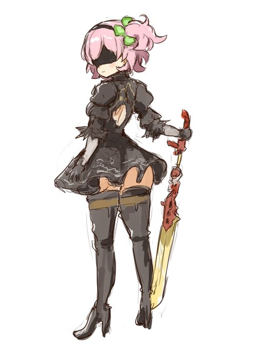 #NieR Automataみてふと思い浮かんだ #アサルトリリィ 
臀部と太腿の逞しさに https://t.co/3upf16Y7lJ 