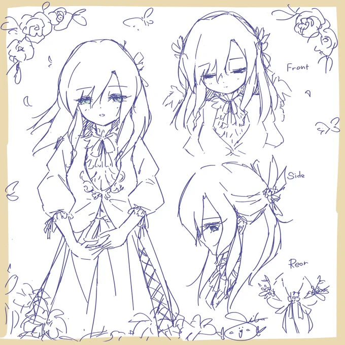 @morocoshimochi もっちさん♡もう1500年の付き合いですしここらで霧園さんとかどうでしょうか♡参考資料♡今描きましたよ〜〜♡(必死すぎなやつ)(もしまだ募集してたらで大丈夫です笑) 