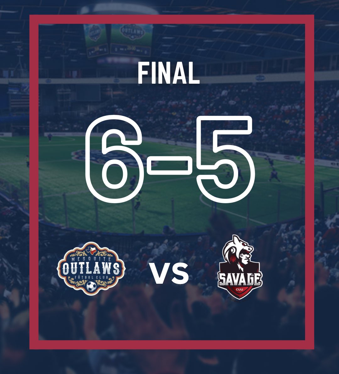 TexasOutlawsFC's tweet photo. Final score https://t.co/sUKa2rvKaw