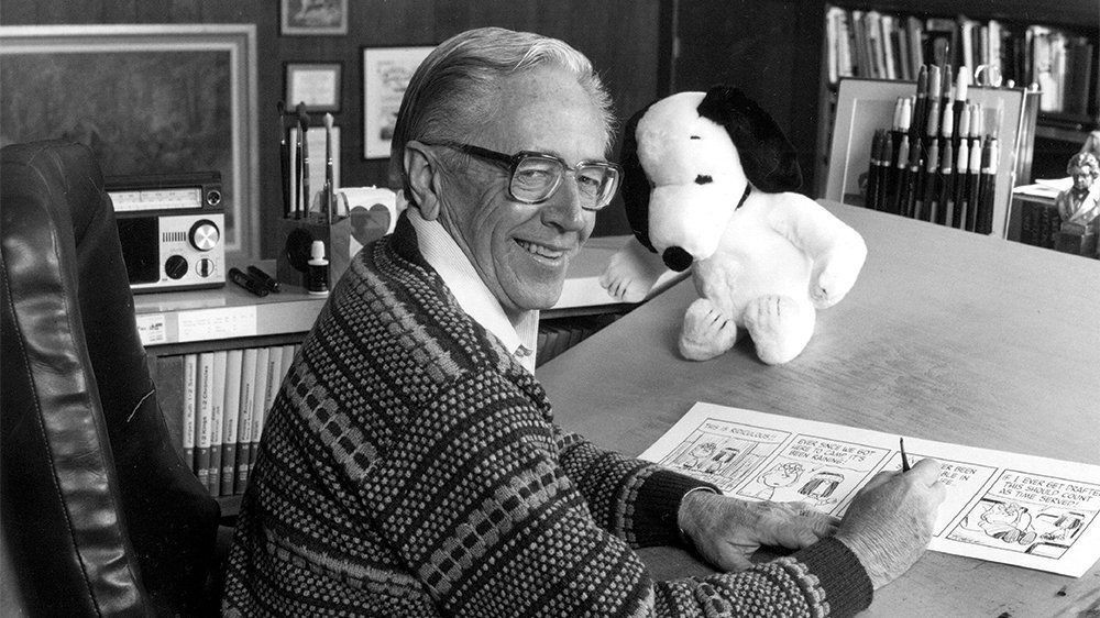 February 12, 2000: Charles M. Schulz, creator of the beloved 'Peanuts' comic strip, dies at age 78.

“All his life he tried to be a good person. Many times, however, he failed. For after all, he was only human. He wasn't a dog.” #Peanuts #Snoopy #CharlesSchulz