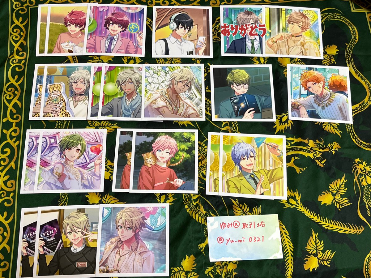 yu_mi0321's tweet photo. 【交換】A3! ましコレ Vol.5 通常

【譲】咲也.真澄.綴.シトロン.千景.天馬. 幸.椋.三角.一成.十座.太一.左京.紬. 丞.密.誉.ガイ

【求】画像3.4
⭕️→各1枚ずつ(コンプの為)
👑→複数枚求めております。
郵送での交換希望です。
検索からでもお気軽にお声掛けください。
よろしくお願い致します！ https://t.co/XsiBCwyOhx