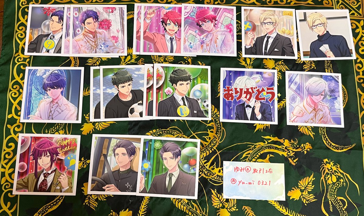yu_mi0321's tweet photo. 【交換】A3! ましコレ Vol.5 通常

【譲】咲也.真澄.綴.シトロン.千景.天馬. 幸.椋.三角.一成.十座.太一.左京.紬. 丞.密.誉.ガイ

【求】画像3.4
⭕️→各1枚ずつ(コンプの為)
👑→複数枚求めております。
郵送での交換希望です。
検索からでもお気軽にお声掛けください。
よろしくお願い致します！ https://t.co/XsiBCwyOhx
