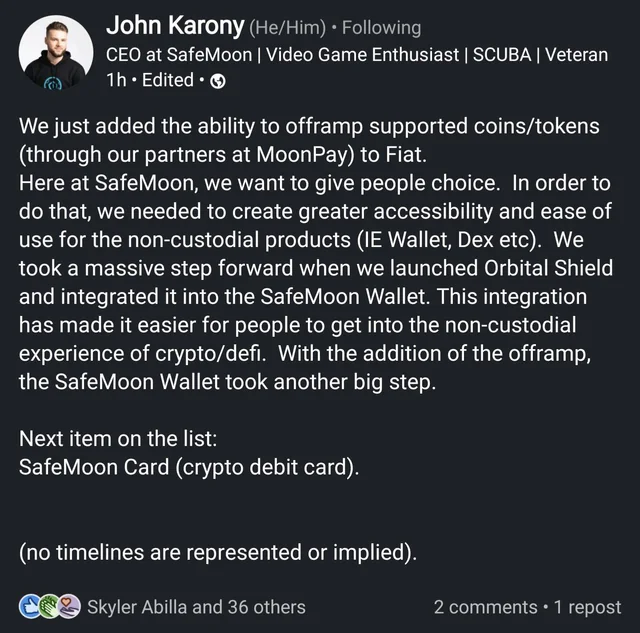 Sam67967637's tweet photo. #SAFEMOONARMY 
#SAFEMOON https://t.co/fUwU57k57P