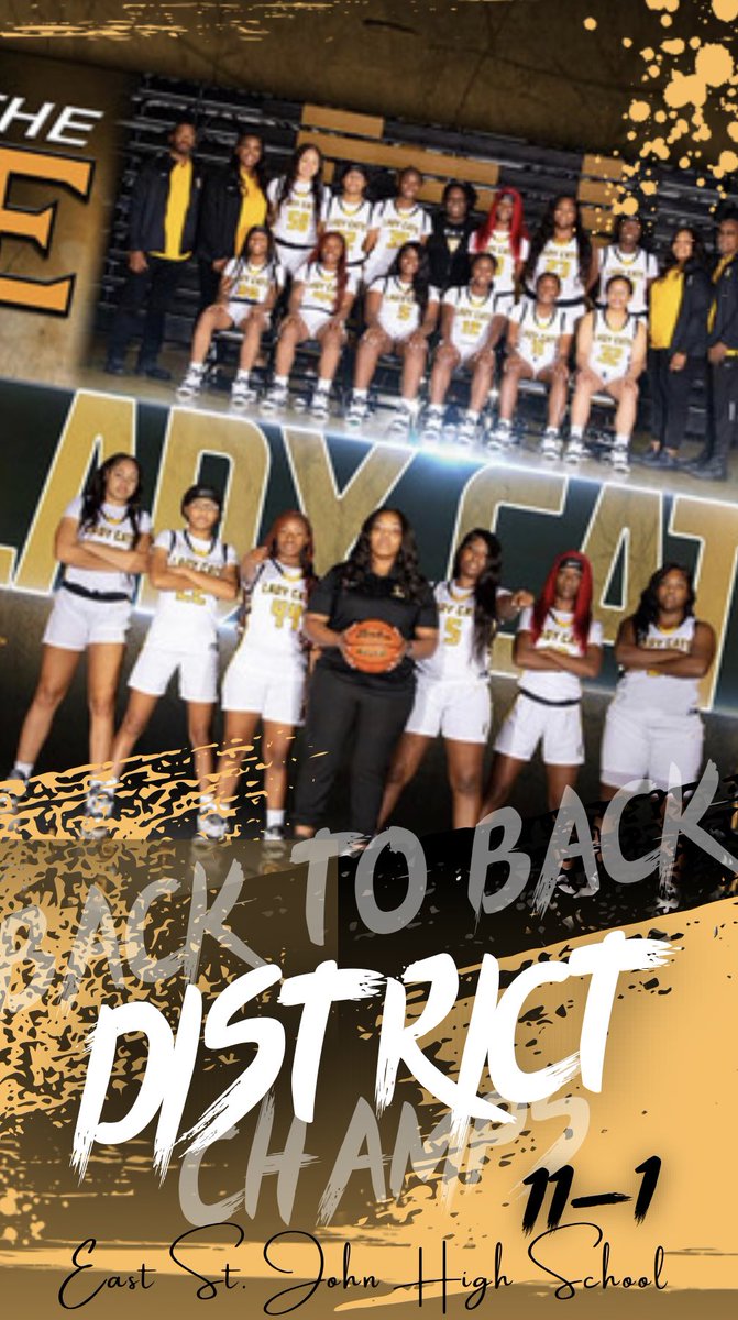 Your 2022-2023 BACK TO BACK district 7-5A CHAMPIONS 💛🏀🖤
