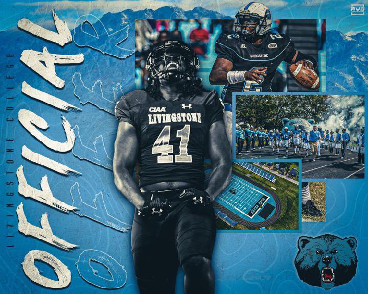 Kevwitda5s's tweet photo. Extremely Blessed and grateful 🙏🏽to receive an offer from LIVINGSTONE COLLEGE @The1st_Montana @MarquietP @omarporter1 @Ftballman39 @CoachSkipYoung @CrestFBRecruits @CrestAthletics https://t.co/08fXaQ9qJY