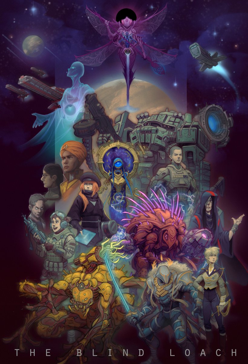 Zhjake's tweet photo. TTRPG art train, thank you @Gee0Man , one of many fantastic artists I've found through the Lancer creative community along with
@Naarugaa 
@SkyCrimeDraws 
@LymphOwned 
@ShadeFish1 
@MoidDoesArt 
all given the divine task of drawing Cool Robot, and succeeding every time https://t.co/UcFzYenkoc