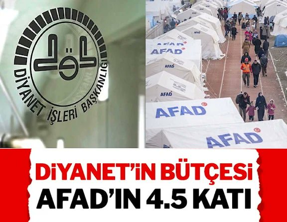 Diyanet’in bütçesi AFAD’ın 4.5 katı
sozcu.com.tr/2023/ekonomi/d…