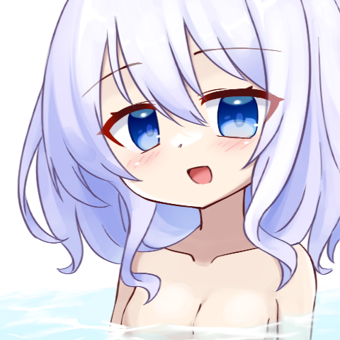 しにがみちゃんとハルコのお風呂アイコンです 