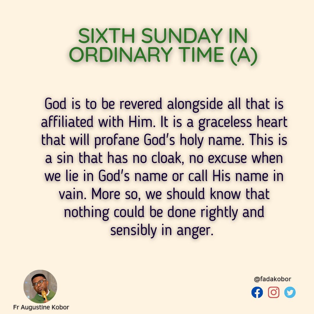fadakobor's tweet image. God&apos;s name is to be revered while the bitterness of heart is a disease.

#CatholicTwitter
#OrdinaryTime