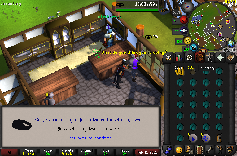 WarpRs's tweet photo. 99 Thieving. No Pet :[
Another Skill down, 2 left to go. Next is Hunter.
#OSRS #Runescape #Thieving #MaxGrind https://t.co/PGrhh2DhSg
