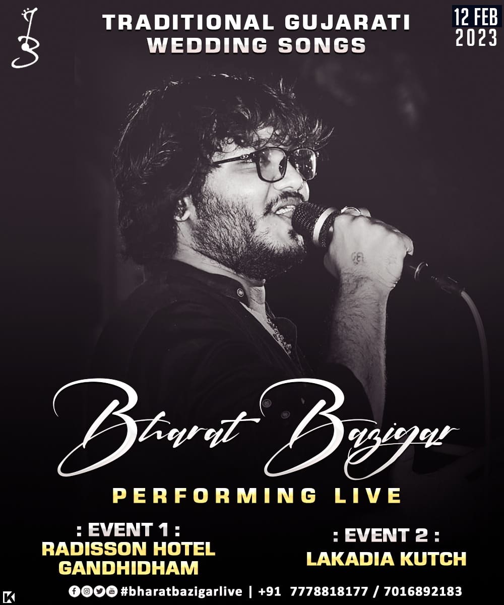 🎶🎤#bharatbazigarsinger #bharatbazigar
#singer #performer #live #music #orchestra #musicevent #lagnageet #wedding #weddingseason #gujjumarriage #instagram #facebook #twitter #instasinger #trending #post #viral #gandhidham #surat #rajkot #morbi #ahmedabad #vadodara #mumbai #gujju