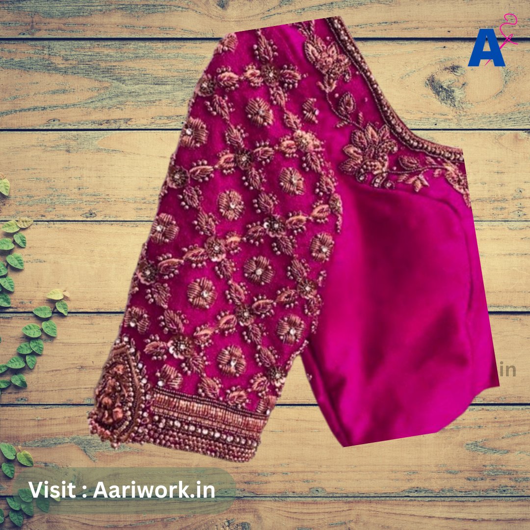 Aariwork blouse Designs, Maggam Work Blouse Designs, Visit : aariwork.in #AariWorkBlouse #MaggamWorkBlouse #AariWork #MaggamWork #AariBlouse #MaggamBlouse #HandEmbroidery  #SouthIndianWedding #SareeBlouse#IndianCraftsmanship #TraditionalEmbroidery #IndianFashion