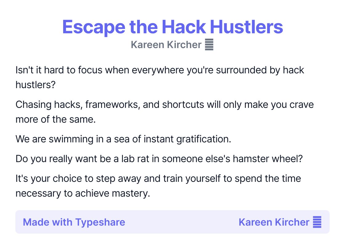 KareenKircher's tweet photo. Stop chasing. Start focusing. https://t.co/yow6Fdqx9O