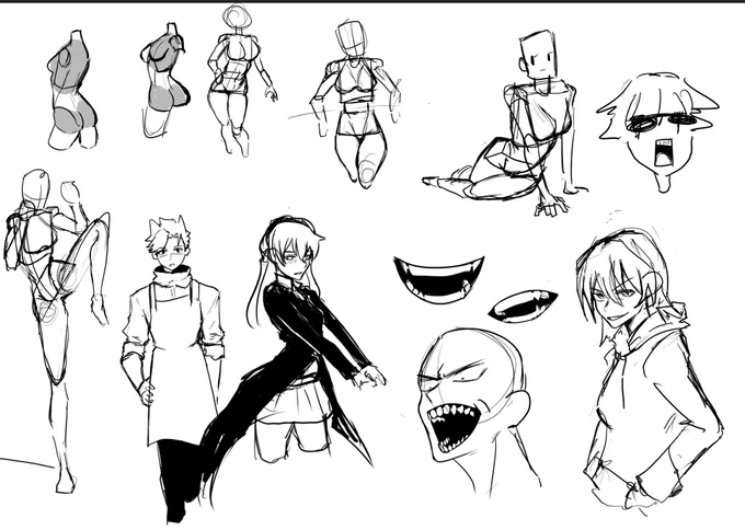 Practice. I haven't drawn girls in a while 