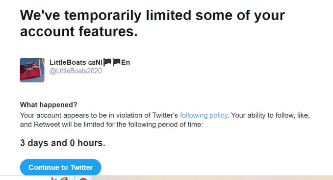 LittleBoats2020's tweet photo. We'd like to apologise to our Crew we're not following back as that's our way to connect with you &amp; build up all our voices

We're under a 3 day ban from doing so 

You're very important to us but with daily follow limits it may be a while before we catch up so pls bare with us https://t.co/gPevLXhnIA
