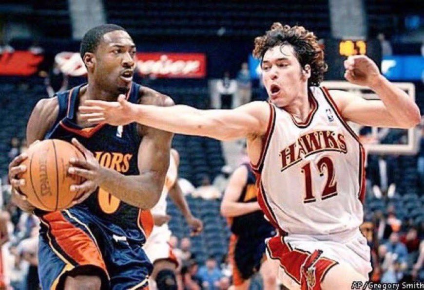 2/11/2003- Gilbert Arenas scores a career-high 37 points to beat the Hawks 116-113 in front of an announced crowd of 7,096 at Philips Arena.