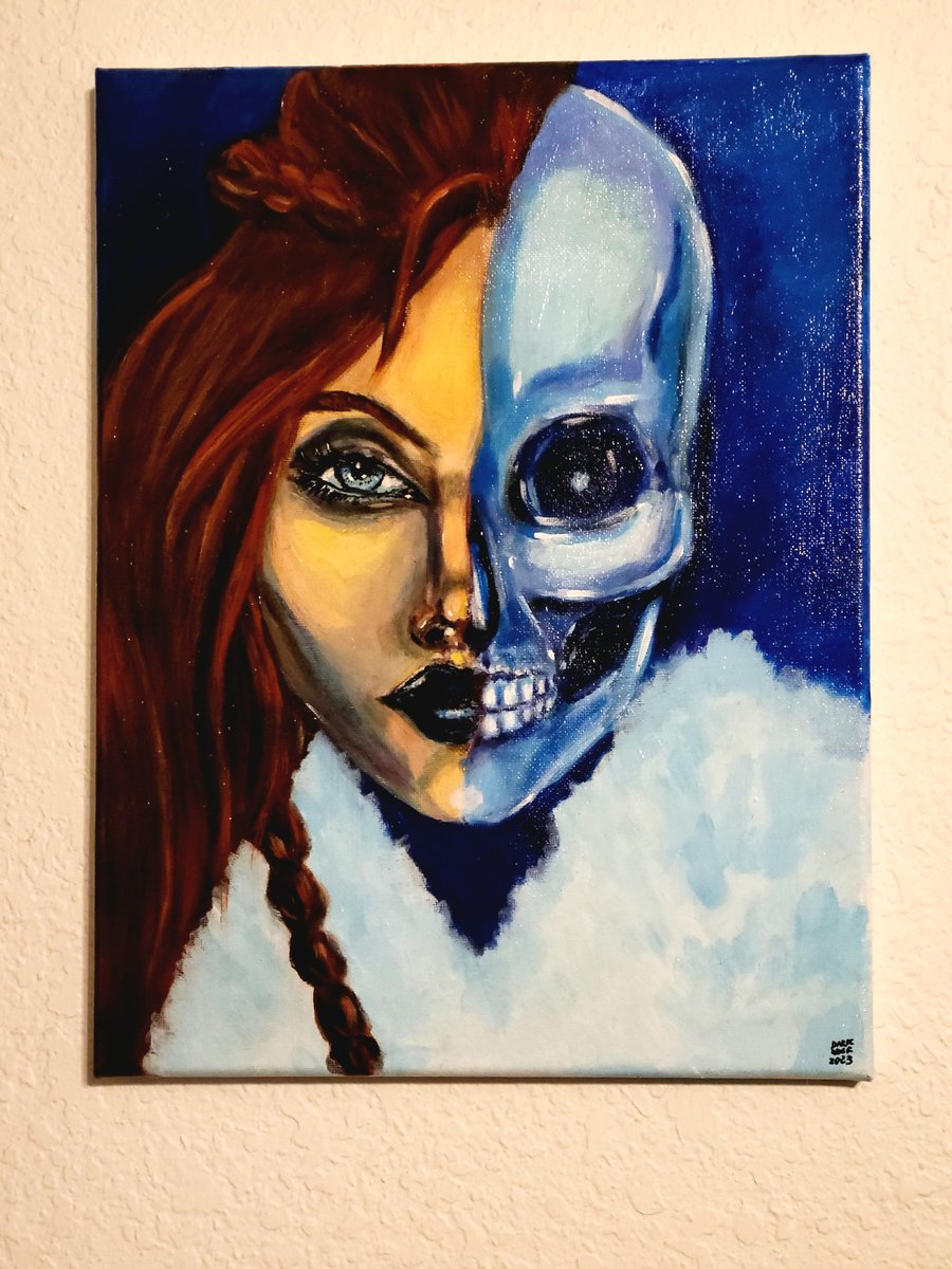 I've been trying to draw/paint Hel for a while now. Just finished this version today. It needs like 1 more layer of varnish.