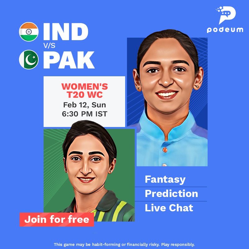 Podeumlive's tweet photo. 🏟️🏏 𝐖𝐇𝐎 𝐖𝐈𝐋𝐋 𝐖𝐈𝐍 𝐓𝐇𝐈𝐒 𝐂𝐑𝐔𝐂𝐈𝐀𝐋 𝐂𝐋𝐀𝐒𝐇? Download the Podeum App for free, and participate in the Fantasy, Prediction and the Live Chat throughout the IND W v PAK W T20I.
#Podeum #INDvPAK #INDvsPAK #Harmanpreet #Maroof https://t.co/qPtCL3Ny3s