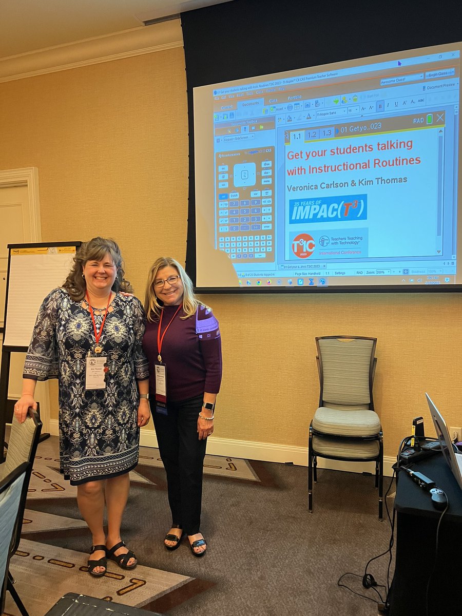 Veronica_math's tweet image. Such a terrific #T3IC this year! 😍 Already looking forward to next years! 😉 Thank you to everyone that attended our sessions! @Kim_math @TICalculators @T3Learns #NeverStopLearning