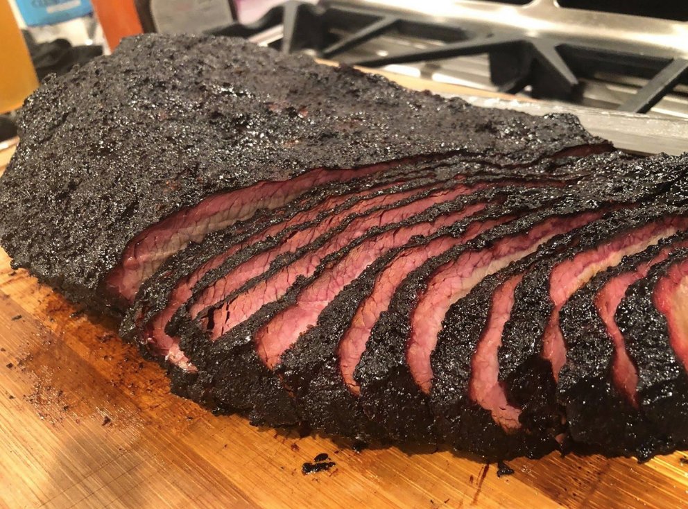 @ChatungaMoyo @DrCPhD1 It's brisket, the ultimate choice of meat to smoke.  The dark appearance is  called a bark which is the combination of the spices, heat and the smoke from your smoker, combining with the meat protein in a chemical reaction and polymerization.