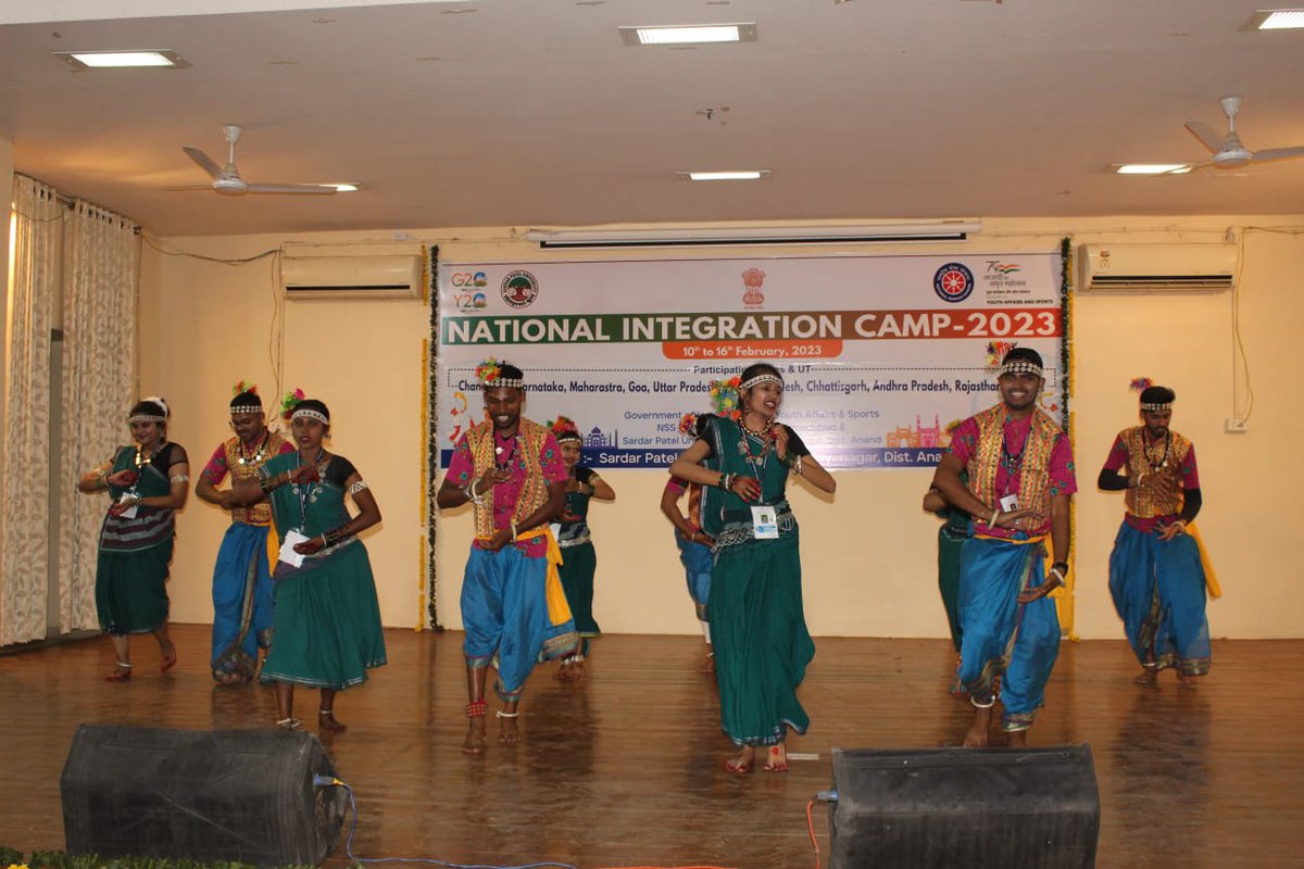 nssgujarat's tweet photo. NIC at Sardar Patel University Vallabh Vidyanagar Day 2 Cultural performance
#NSS
@_NSSIndia @YASMinistry 
@Anurag_Office @NisithPramanik 
@pankajsinghips @PIBAhmedabad 
@pibyas https://t.co/lJiC7Sptbq