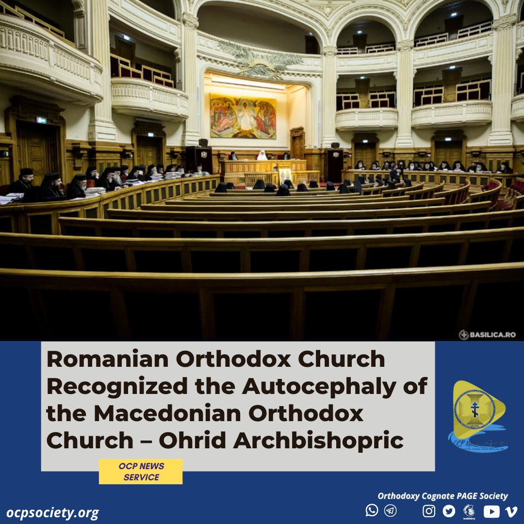 ocptweets's tweet photo. Romanian Orthodox Church Recognized the Autocephaly of the Macedonian Orthodox Church – Ohrid Archbishopric
https://t.co/8q94X6hbV1
#romanian #macedonian #orthodox #archbishop #autocephaly #easternorthodox #panorthodoxy #ocpmedia #ocpsociety #orthodoxy https://t.co/VTpj8MMrq1